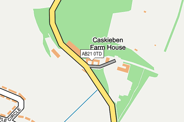 AB21 0TD map - OS OpenMap – Local (Ordnance Survey) AB21 0TD map - OS OpenMap – Local (Ordnance Survey)