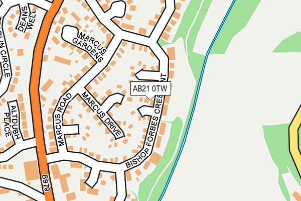 AB21 0TW map - OS OpenMap – Local (Ordnance Survey) AB21 0TW map - OS OpenMap – Local (Ordnance Survey)