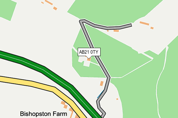 AB21 0TY map - OS OpenMap – Local (Ordnance Survey) AB21 0TY map - OS OpenMap – Local (Ordnance Survey)