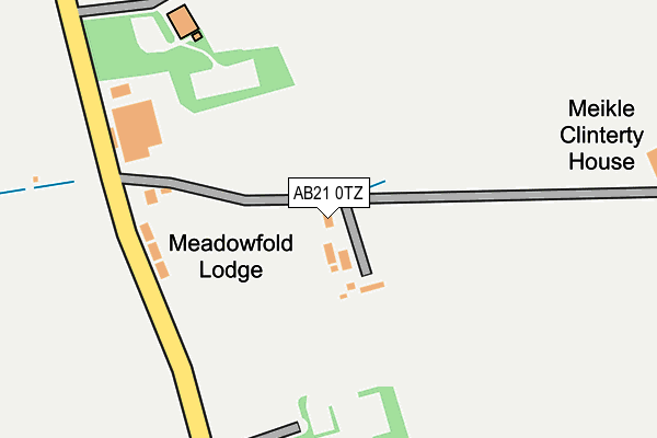 AB21 0TZ map - OS OpenMap – Local (Ordnance Survey) AB21 0TZ map - OS OpenMap – Local (Ordnance Survey)