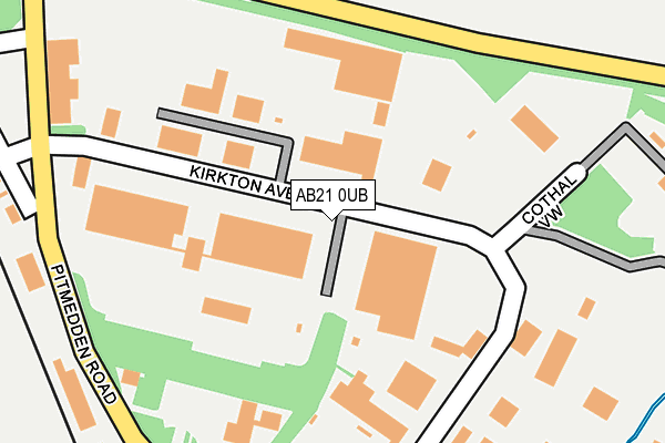 AB21 0UB map - OS OpenMap – Local (Ordnance Survey) AB21 0UB map - OS OpenMap – Local (Ordnance Survey)
