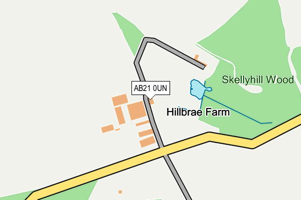 AB21 0UN map - OS OpenMap – Local (Ordnance Survey)