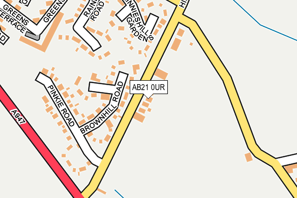 AB21 0UR map - OS OpenMap – Local (Ordnance Survey) AB21 0UR map - OS OpenMap – Local (Ordnance Survey)