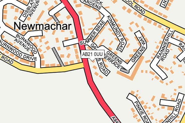 AB21 0UU map - OS OpenMap – Local (Ordnance Survey) AB21 0UU map - OS OpenMap – Local (Ordnance Survey)