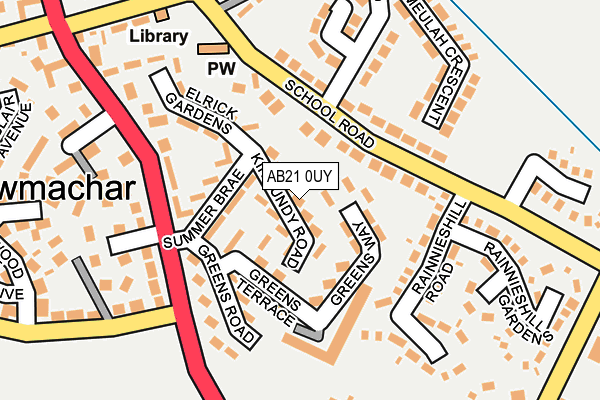 AB21 0UY map - OS OpenMap – Local (Ordnance Survey) AB21 0UY map - OS OpenMap – Local (Ordnance Survey)