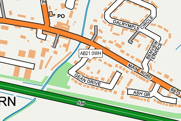 AB21 0WH map - OS OpenMap – Local (Ordnance Survey) AB21 0WH map - OS OpenMap – Local (Ordnance Survey)