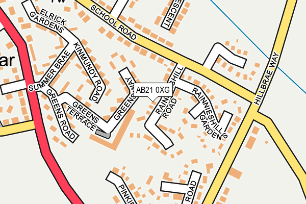 AB21 0XG map - OS OpenMap – Local (Ordnance Survey) AB21 0XG map - OS OpenMap – Local (Ordnance Survey)