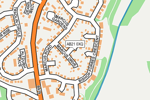 AB21 0XQ map - OS OpenMap – Local (Ordnance Survey) AB21 0XQ map - OS OpenMap – Local (Ordnance Survey)