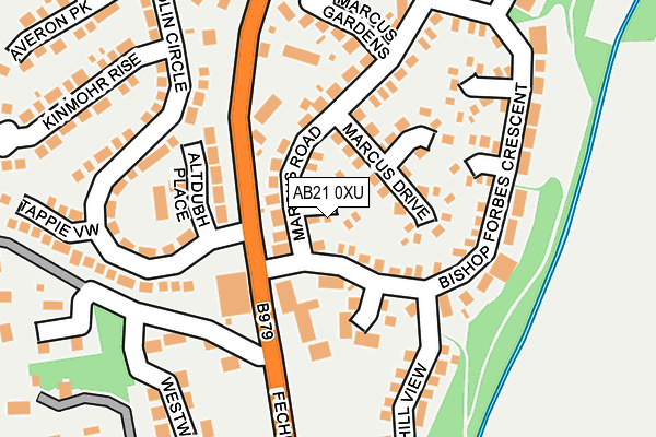 AB21 0XU map - OS OpenMap – Local (Ordnance Survey) AB21 0XU map - OS OpenMap – Local (Ordnance Survey)
