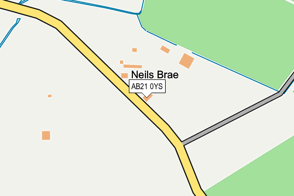 AB21 0YS map - OS OpenMap – Local (Ordnance Survey) AB21 0YS map - OS OpenMap – Local (Ordnance Survey)