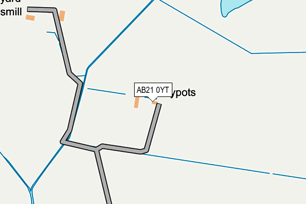 AB21 0YT map - OS OpenMap – Local (Ordnance Survey) AB21 0YT map - OS OpenMap – Local (Ordnance Survey)