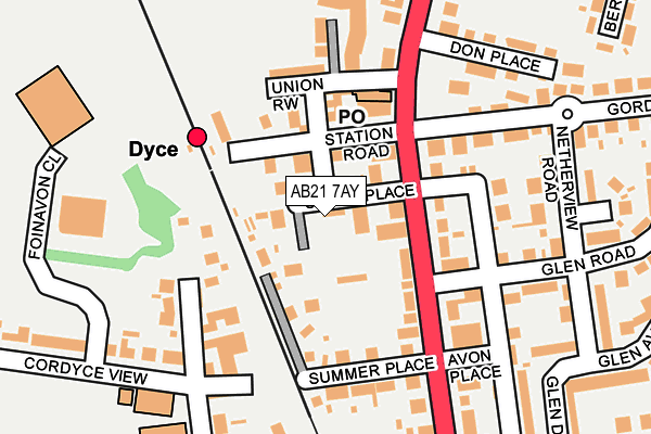 AB21 7AY map - OS OpenMap – Local (Ordnance Survey) AB21 7AY map - OS OpenMap – Local (Ordnance Survey)