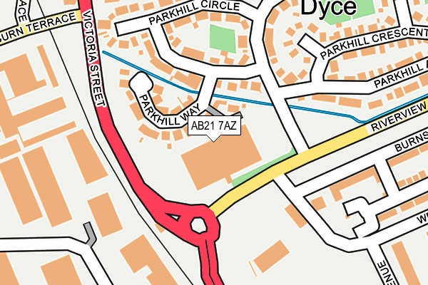 AB21 7AZ map - OS OpenMap – Local (Ordnance Survey) AB21 7AZ map - OS OpenMap – Local (Ordnance Survey)