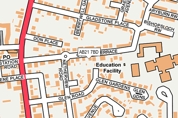 AB21 7BD map - OS OpenMap – Local (Ordnance Survey) AB21 7BD map - OS OpenMap – Local (Ordnance Survey)