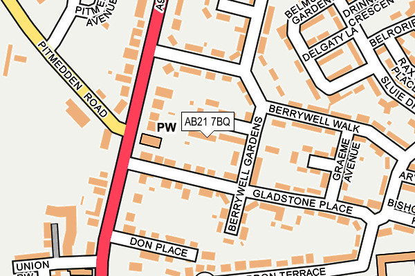 AB21 7BQ map - OS OpenMap – Local (Ordnance Survey) AB21 7BQ map - OS OpenMap – Local (Ordnance Survey)