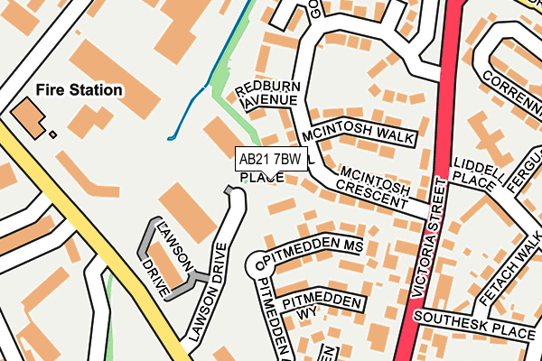 AB21 7BW map - OS OpenMap – Local (Ordnance Survey) AB21 7BW map - OS OpenMap – Local (Ordnance Survey)