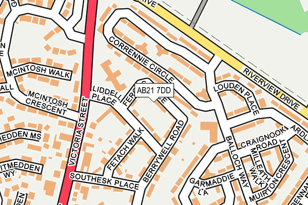AB21 7DD map - OS OpenMap – Local (Ordnance Survey) AB21 7DD map - OS OpenMap – Local (Ordnance Survey)