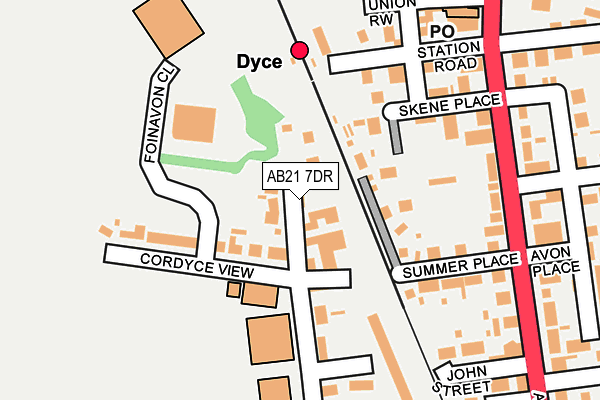AB21 7DR map - OS OpenMap – Local (Ordnance Survey) AB21 7DR map - OS OpenMap – Local (Ordnance Survey)