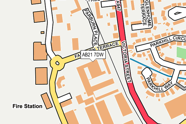 AB21 7DW map - OS OpenMap – Local (Ordnance Survey) AB21 7DW map - OS OpenMap – Local (Ordnance Survey)