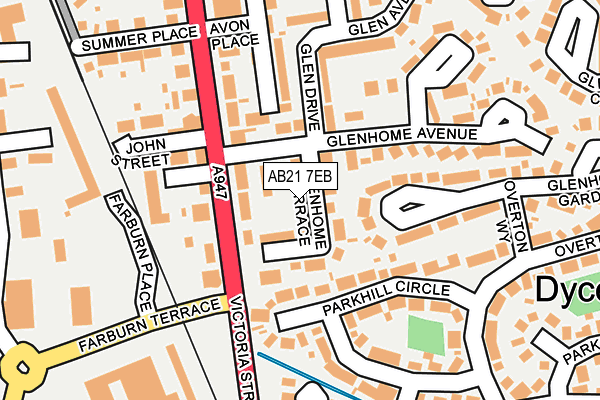 AB21 7EB map - OS OpenMap – Local (Ordnance Survey) AB21 7EB map - OS OpenMap – Local (Ordnance Survey)