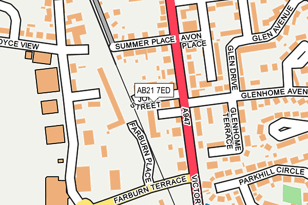 AB21 7ED map - OS OpenMap – Local (Ordnance Survey) AB21 7ED map - OS OpenMap – Local (Ordnance Survey)