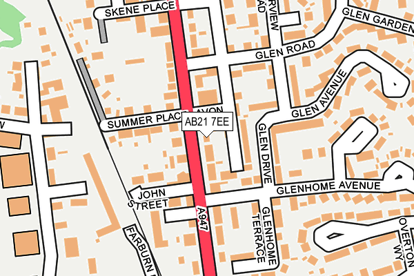 AB21 7EE map - OS OpenMap – Local (Ordnance Survey) AB21 7EE map - OS OpenMap – Local (Ordnance Survey)