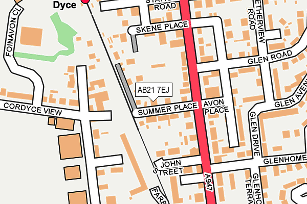 AB21 7EJ map - OS OpenMap – Local (Ordnance Survey) AB21 7EJ map - OS OpenMap – Local (Ordnance Survey)