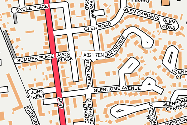 AB21 7EN map - OS OpenMap – Local (Ordnance Survey) AB21 7EN map - OS OpenMap – Local (Ordnance Survey)