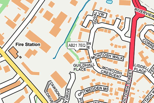 AB21 7EQ map - OS OpenMap – Local (Ordnance Survey) AB21 7EQ map - OS OpenMap – Local (Ordnance Survey)