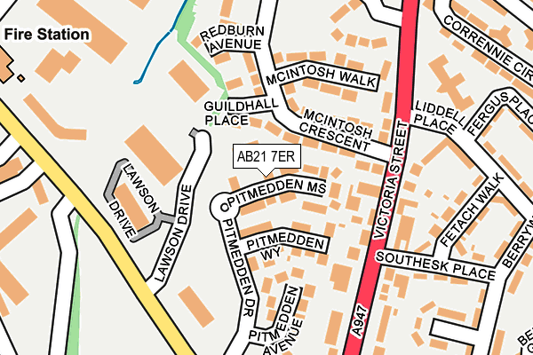 AB21 7ER map - OS OpenMap – Local (Ordnance Survey) AB21 7ER map - OS OpenMap – Local (Ordnance Survey)