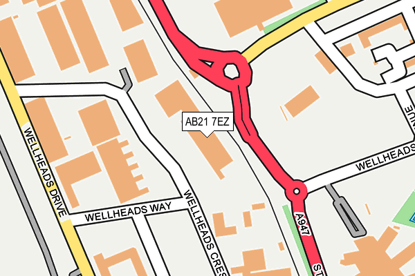 AB21 7EZ map - OS OpenMap – Local (Ordnance Survey) AB21 7EZ map - OS OpenMap – Local (Ordnance Survey)