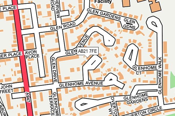 AB21 7FE map - OS OpenMap – Local (Ordnance Survey) AB21 7FE map - OS OpenMap – Local (Ordnance Survey)