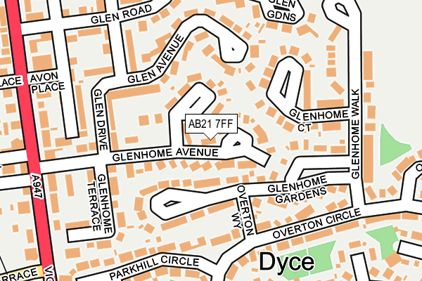 AB21 7FF map - OS OpenMap – Local (Ordnance Survey) AB21 7FF map - OS OpenMap – Local (Ordnance Survey)