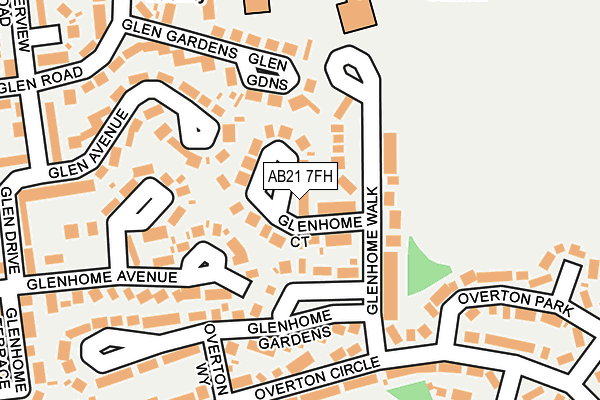AB21 7FH map - OS OpenMap – Local (Ordnance Survey) AB21 7FH map - OS OpenMap – Local (Ordnance Survey)