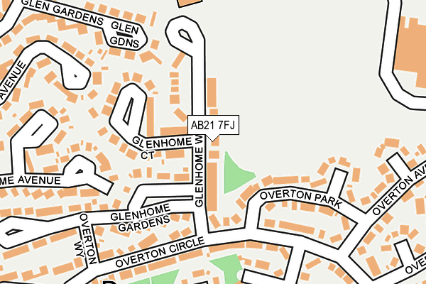 AB21 7FJ map - OS OpenMap – Local (Ordnance Survey) AB21 7FJ map - OS OpenMap – Local (Ordnance Survey)