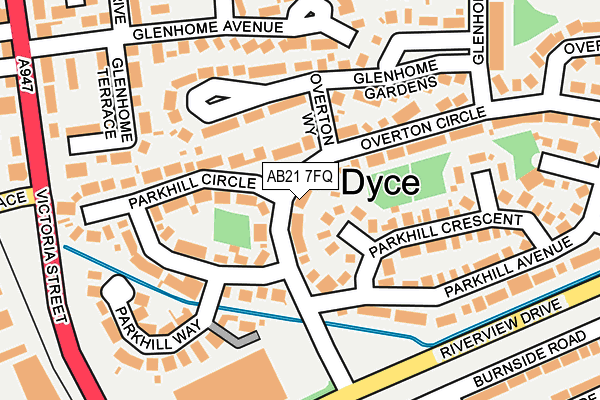 AB21 7FQ map - OS OpenMap – Local (Ordnance Survey) AB21 7FQ map - OS OpenMap – Local (Ordnance Survey)