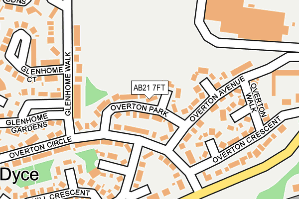 AB21 7FT map - OS OpenMap – Local (Ordnance Survey) AB21 7FT map - OS OpenMap – Local (Ordnance Survey)
