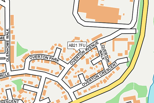 AB21 7FU map - OS OpenMap – Local (Ordnance Survey) AB21 7FU map - OS OpenMap – Local (Ordnance Survey)