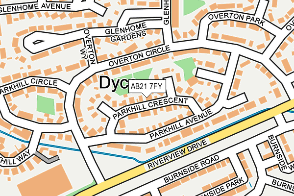 AB21 7FY map - OS OpenMap – Local (Ordnance Survey) AB21 7FY map - OS OpenMap – Local (Ordnance Survey)