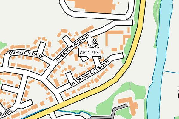 AB21 7FZ map - OS OpenMap – Local (Ordnance Survey) AB21 7FZ map - OS OpenMap – Local (Ordnance Survey)