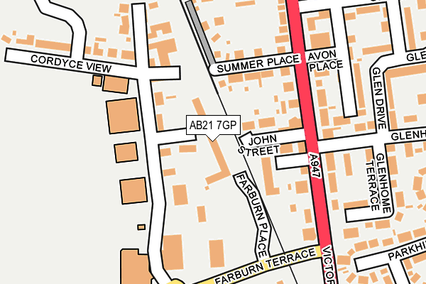 AB21 7GP map - OS OpenMap – Local (Ordnance Survey) AB21 7GP map - OS OpenMap – Local (Ordnance Survey)