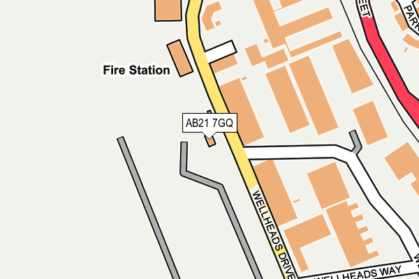 AB21 7GQ map - OS OpenMap – Local (Ordnance Survey) AB21 7GQ map - OS OpenMap – Local (Ordnance Survey)