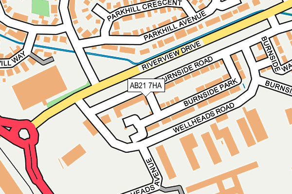 AB21 7HA map - OS OpenMap – Local (Ordnance Survey) AB21 7HA map - OS OpenMap – Local (Ordnance Survey)