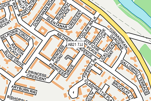 AB21 7JJ map - OS OpenMap – Local (Ordnance Survey) AB21 7JJ map - OS OpenMap – Local (Ordnance Survey)