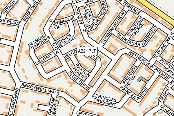 AB21 7LT map - OS OpenMap – Local (Ordnance Survey) AB21 7LT map - OS OpenMap – Local (Ordnance Survey)