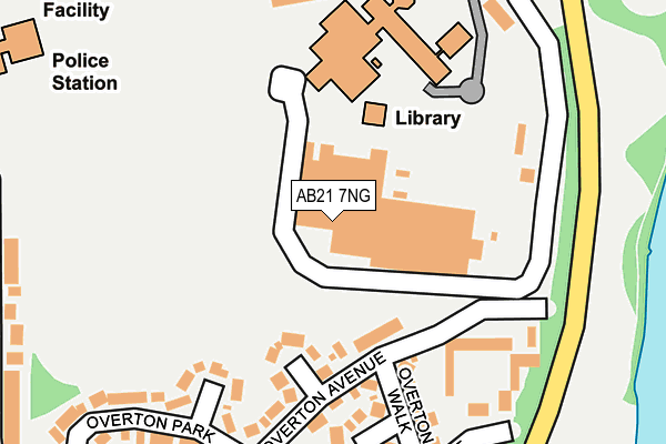 AB21 7NG map - OS OpenMap – Local (Ordnance Survey) AB21 7NG map - OS OpenMap – Local (Ordnance Survey)