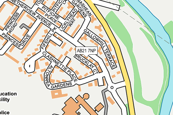 AB21 7NP map - OS OpenMap – Local (Ordnance Survey) AB21 7NP map - OS OpenMap – Local (Ordnance Survey)