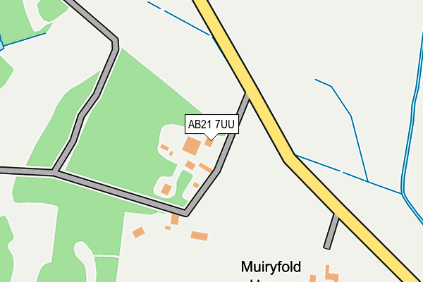 AB21 7UU map - OS OpenMap – Local (Ordnance Survey)