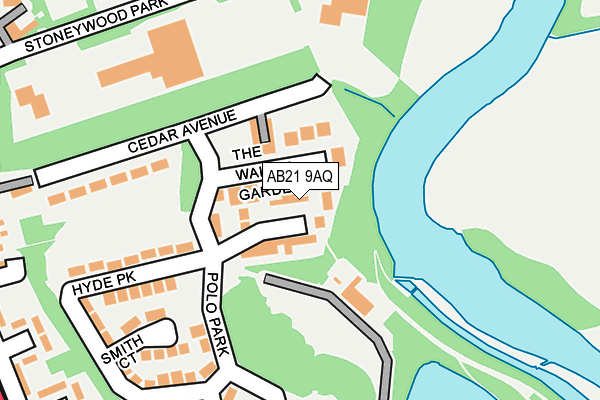 AB21 9AQ map - OS OpenMap – Local (Ordnance Survey) AB21 9AQ map - OS OpenMap – Local (Ordnance Survey)
