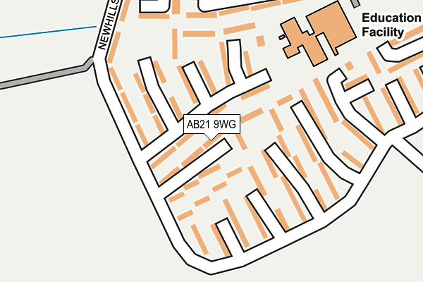 AB21 9WG map - OS OpenMap – Local (Ordnance Survey) AB21 9WG map - OS OpenMap – Local (Ordnance Survey)